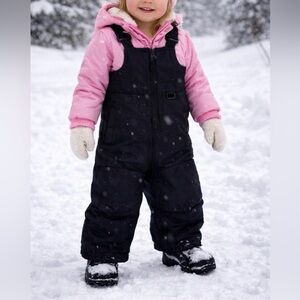 Circo Black Insulated Baby Snow Bib Cozy Winter Playwear Cold Weather 12M